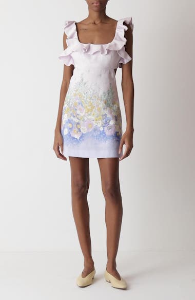 Zimmermann Floral Print Linen Minidress | Nordstrom