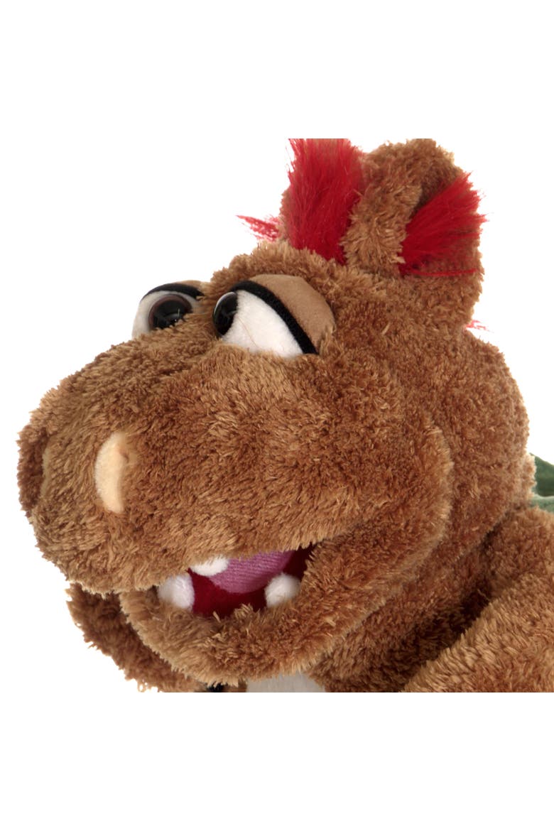 Ollie The Brown Dragon 14" Plush Hand Puppet, Alternate, color, Brown