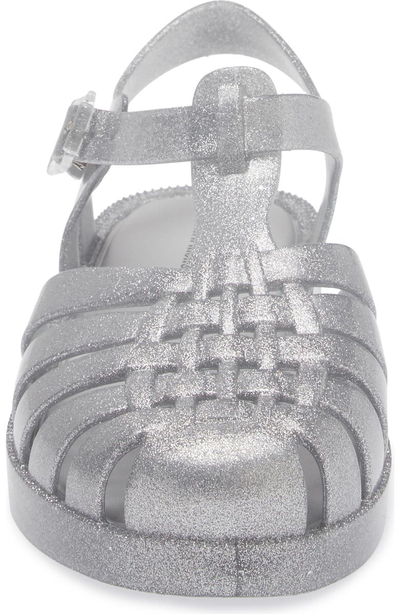 Mini Melissa Kids' Mini Posession Jelly Fisherman Sandal, Alternate, color, Clear Glit