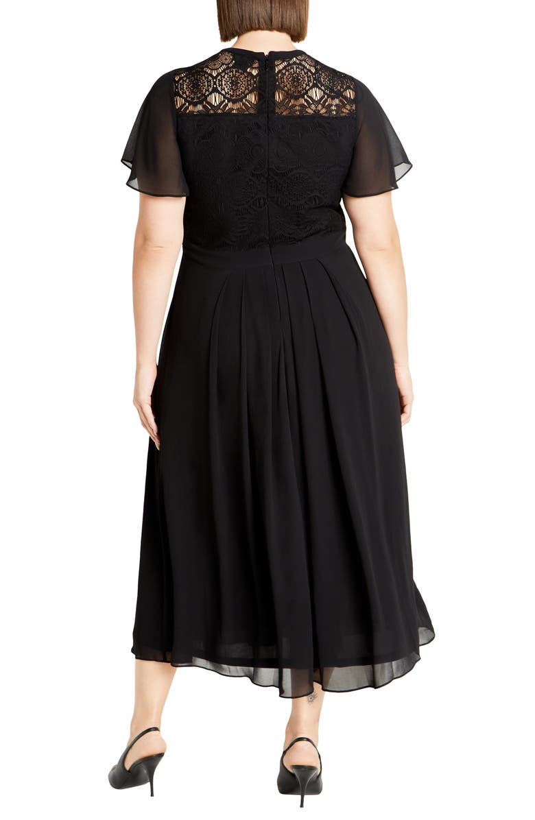 City Chic Niki Embroidered Lace Fit & Flare Dress, Alternate, color, 