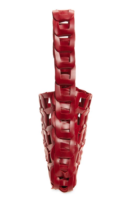 Sc103 Links Leather Shoulder Bag In Red