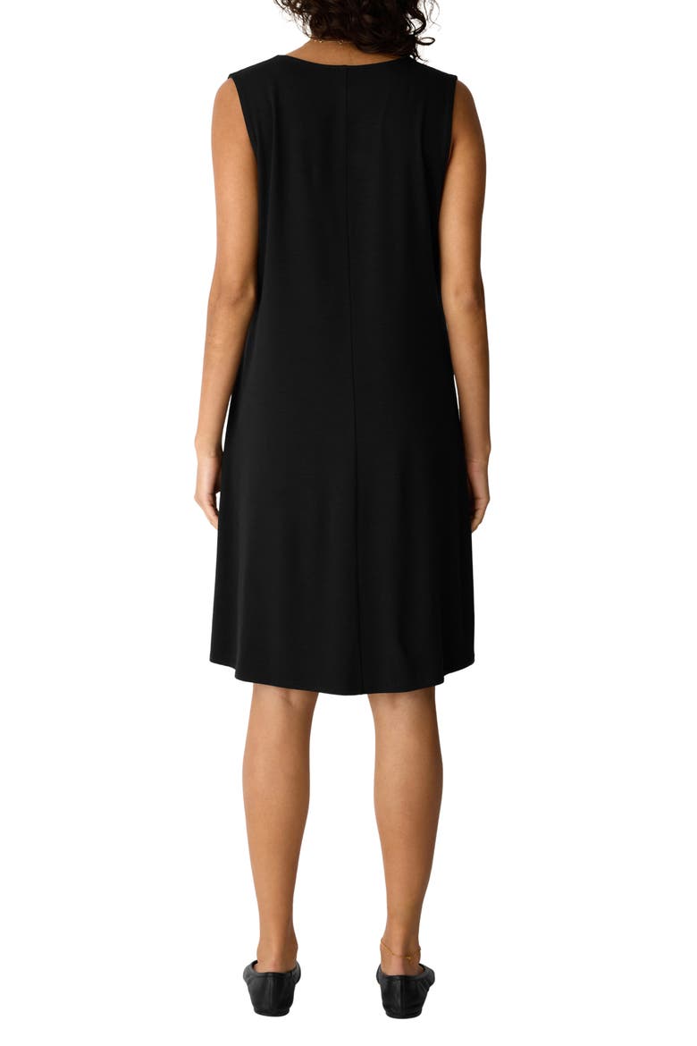 Sleeveless Jersey Shift Dress, Alternate, color, BLACK
