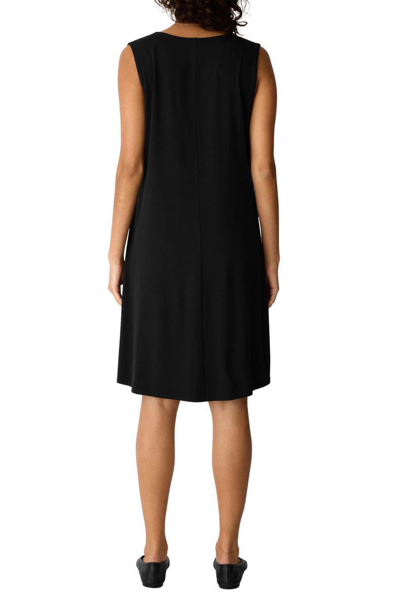 Eileen Fisher Sleeveless Jersey Shift Dress, Alternate, color, Black