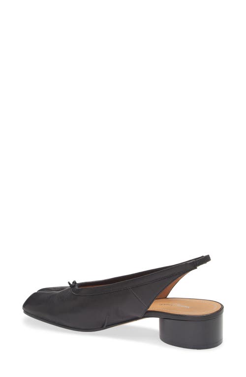 Maison Margiela Tabi 30 Leather Slingback Pumps In Black