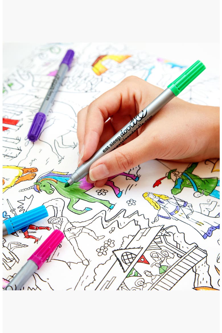 Color Your Own Pillowcase Fairytale, Alternate, color, White