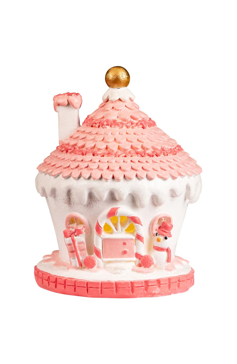 Northlight Lighted Glitter and Sprinkles Cupcake Cottage Christmas Decoration - 6", Main, color, 