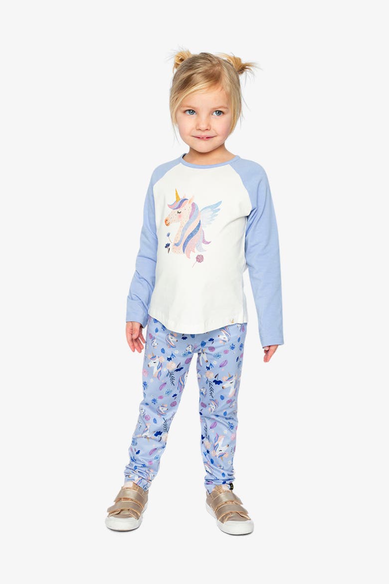 Allover Unicorn Soft Elastic Waistband Leggings, Alternate, color, Purple Unicorn Print