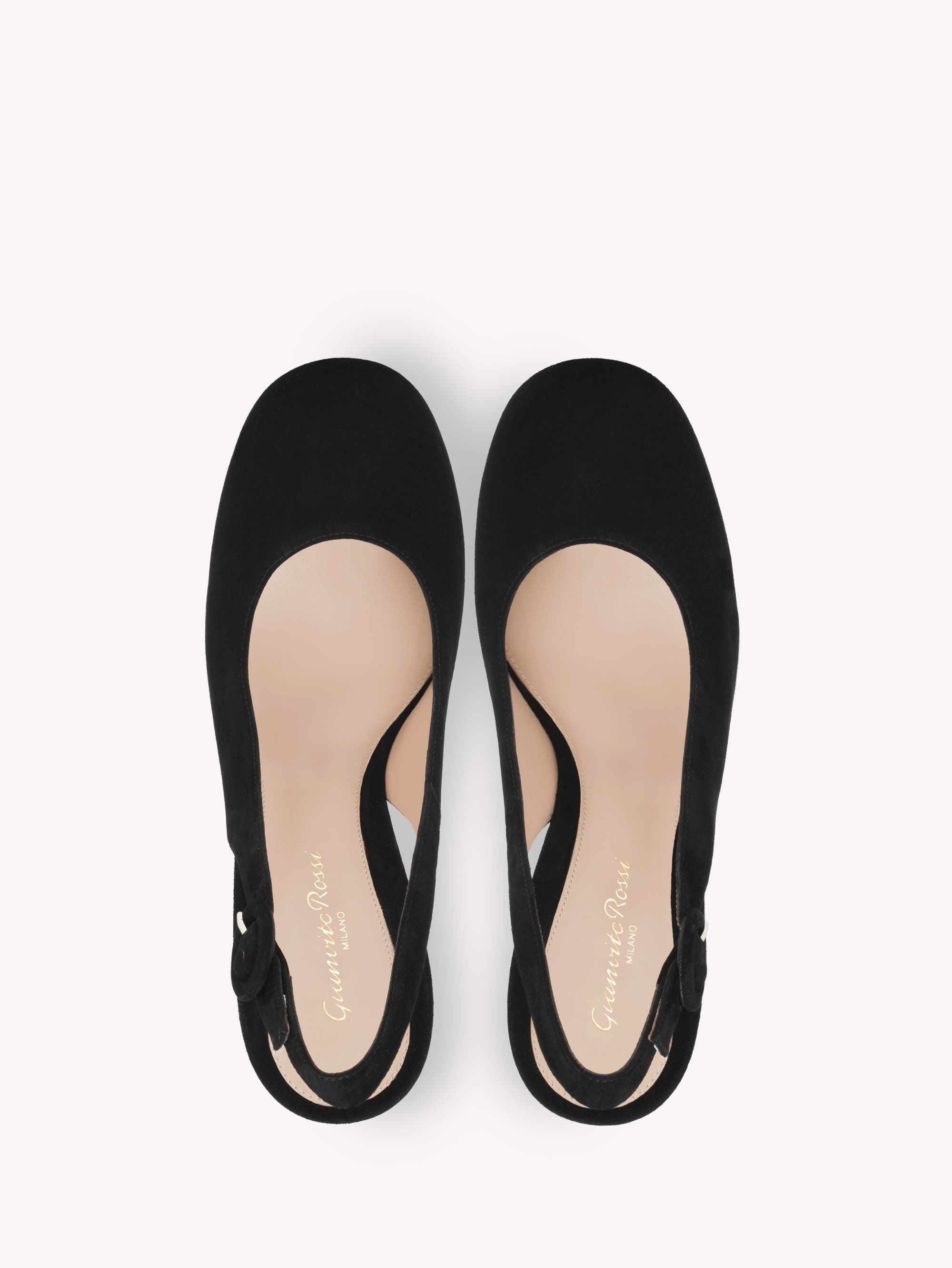 Gianvito Rossi Joelle Sling Pump, Alternate, color, Black Suede