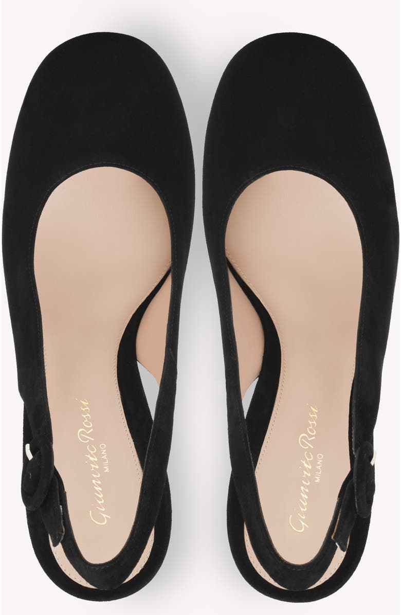 Gianvito Rossi Joelle Sling Pump, Alternate, color, Black Suede