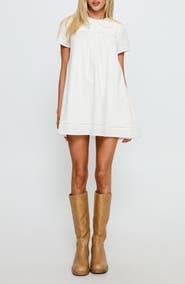 Princess Polly Bethanne Lace Detail Cotton Babydoll Minidress