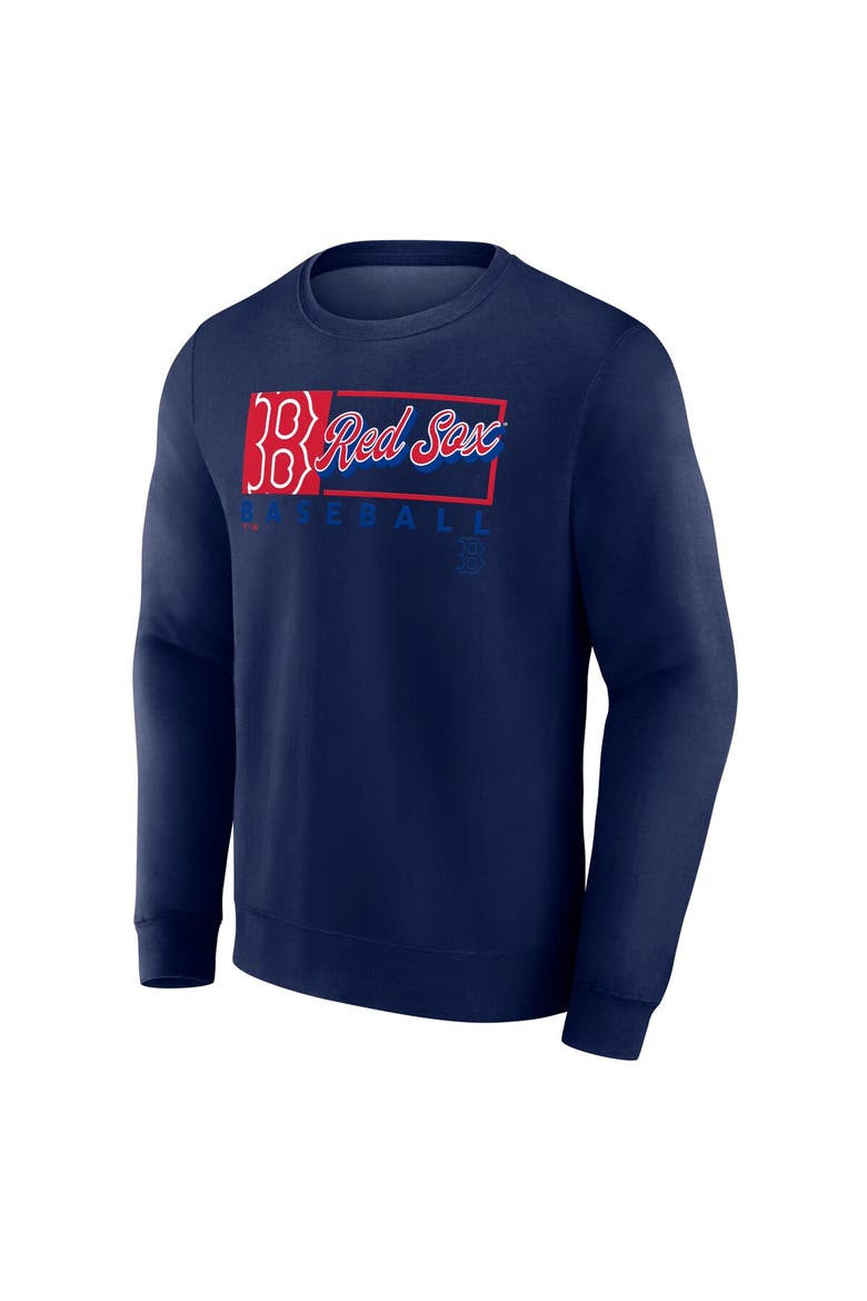 Men's Fanatics Navy Boston Red Sox Focus Fleece Pullover Sweatshirt, Alternate, color, Navy