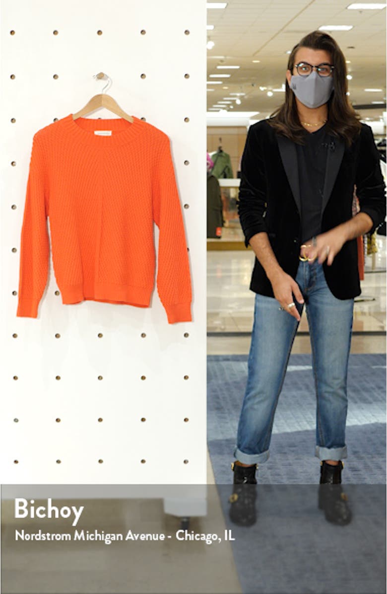 Tuck Stitch Cotton Sweater, sales video thumbnail