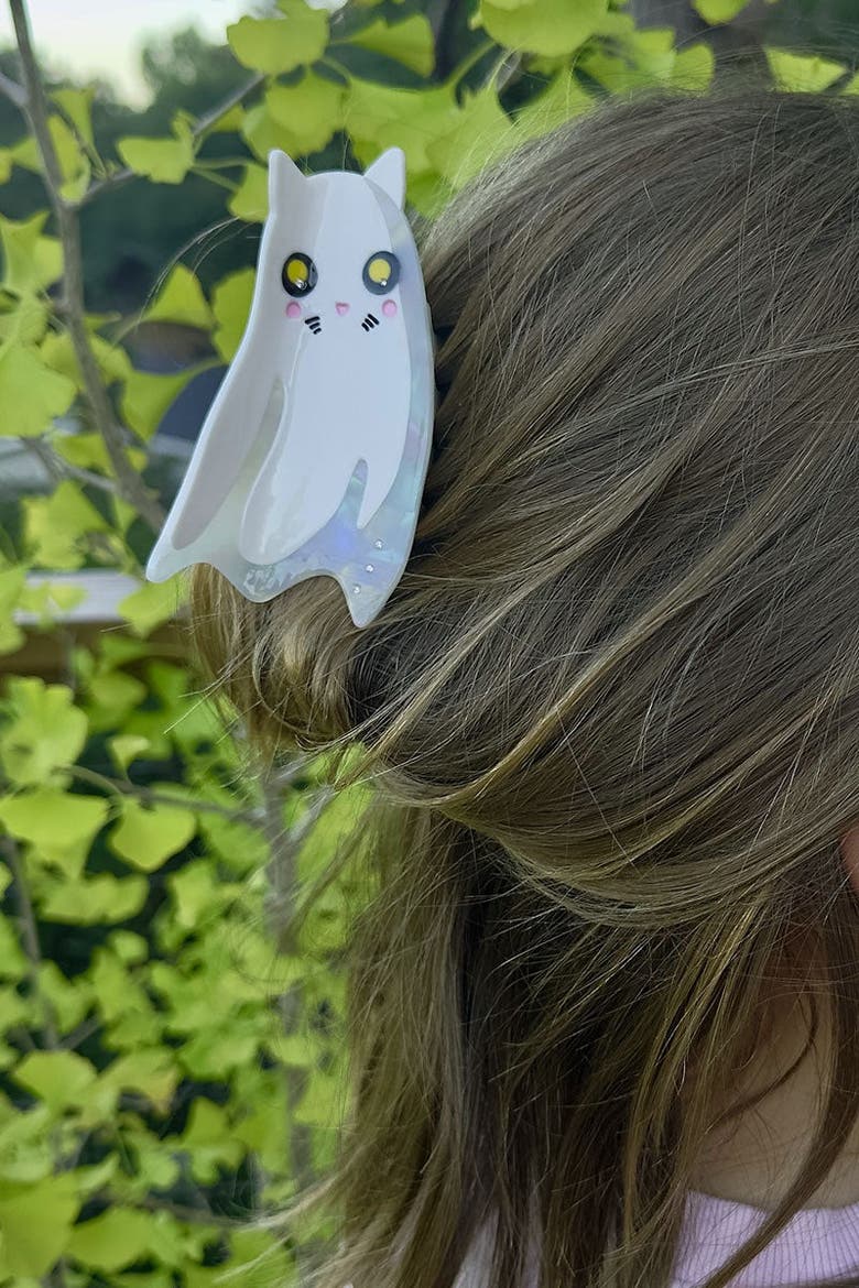 Ghost Cat Hair Claw, Alternate, color, White
