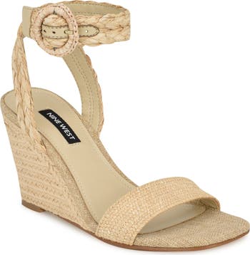 【NINE WEST】Nerisa Esadrille ウェッジサンダル Nine West Nerisa Ankle Strap Espadrille Wedge Sandal (Women