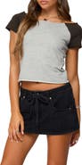 EDIKTED Liva Contrast Crop Top