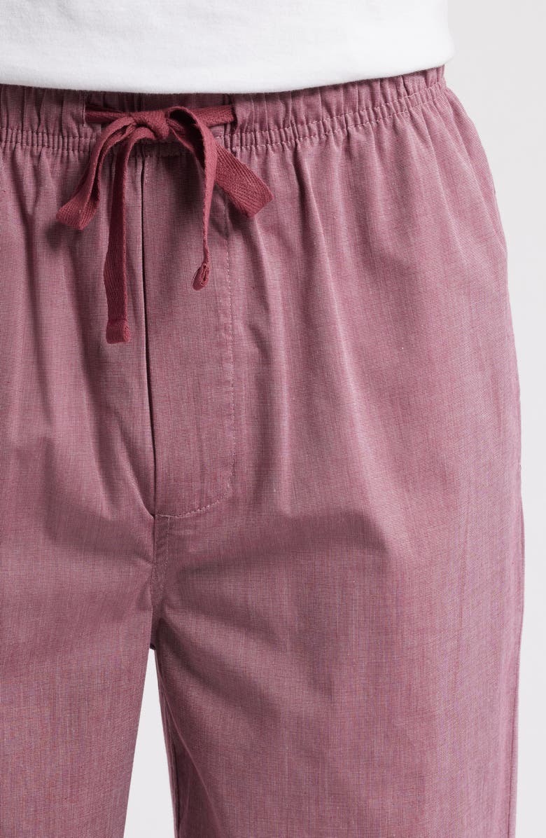 Nordstrom Men's Poplin Pajama Pants, Alternate, color, Burgundy Rhode