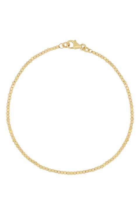 14K Gold Beaded Bracelet