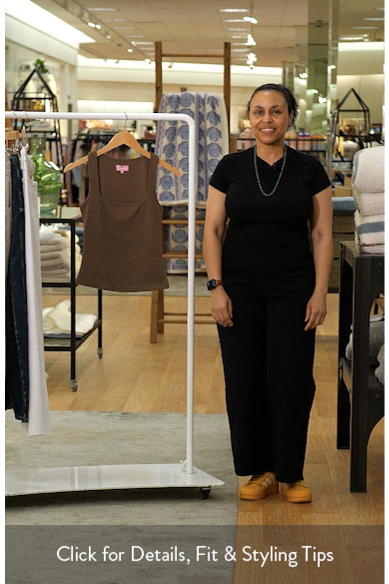 Square Neck Cotton Blend Tank Top video