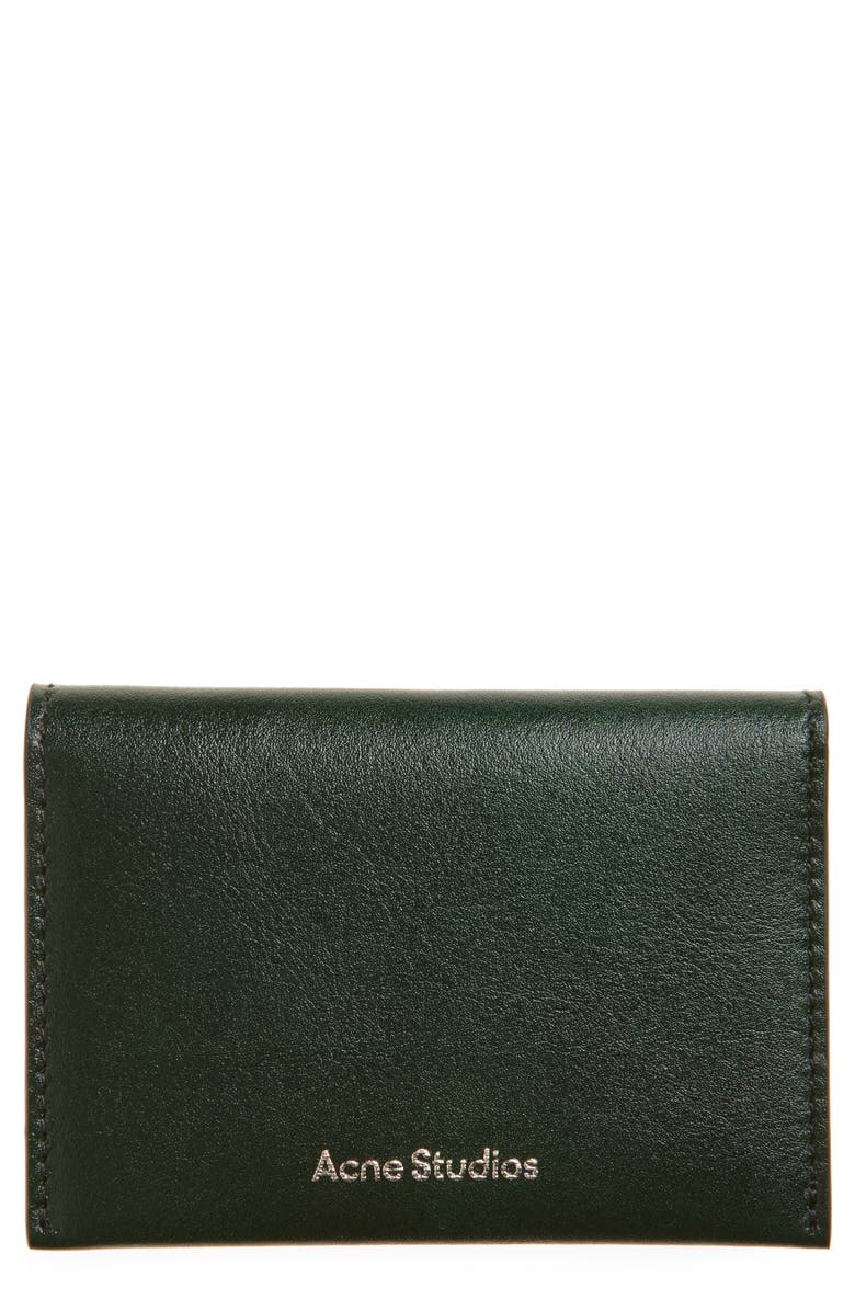 Acne Studios Leather Bifold Card Case, Main, color, 