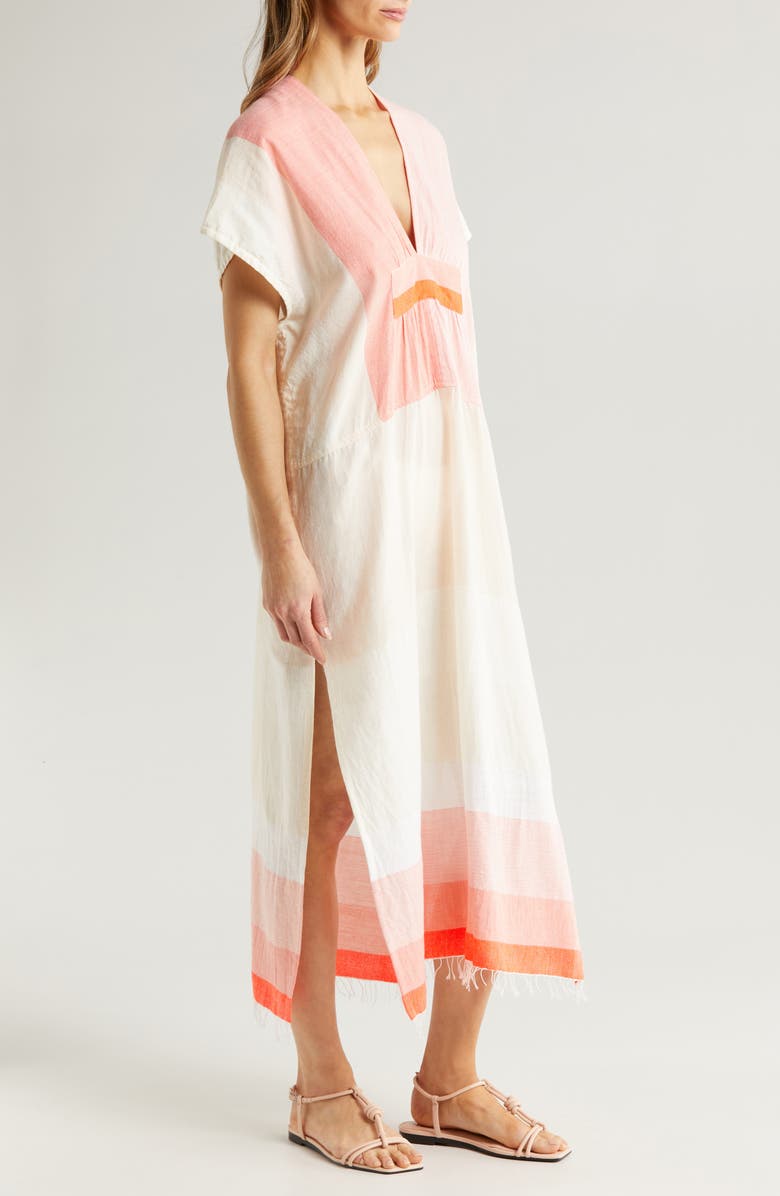 lemlem Gasira Deep V-Neck Cover-Up Caftan, Alternate, color,