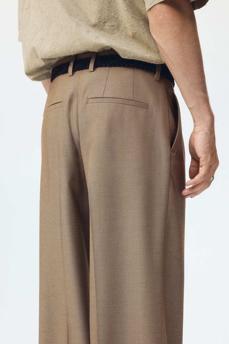 Loose-fit Tailored Pants, Alternate, color, Beige