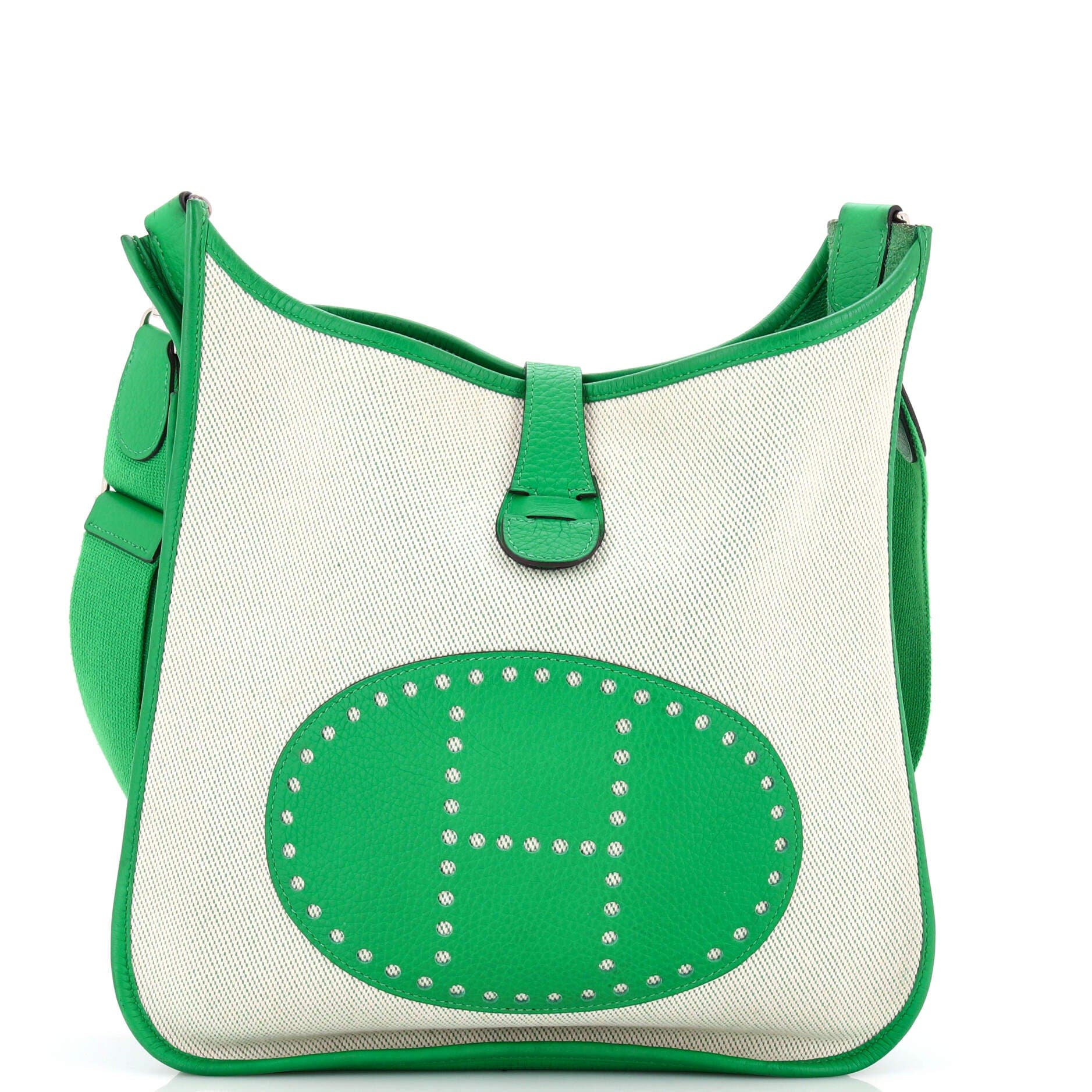 Evelyne Bag Gen III Toile and Leather GM, Main, color, Green
