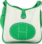 Pre-Owned Hermes Evelyne Bag Gen III Toile and Leather GM
