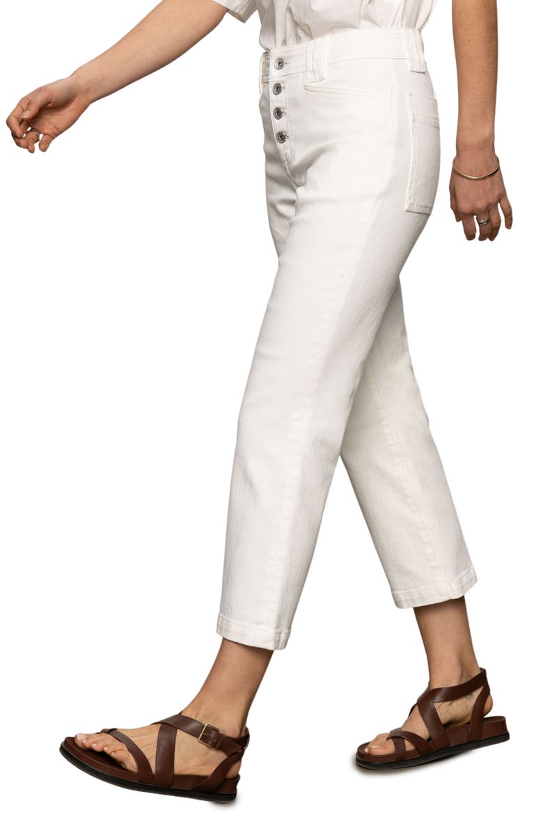 Sanctuary Luna High Waist Kick Crop Jeans, Alternate, color, Bleached White