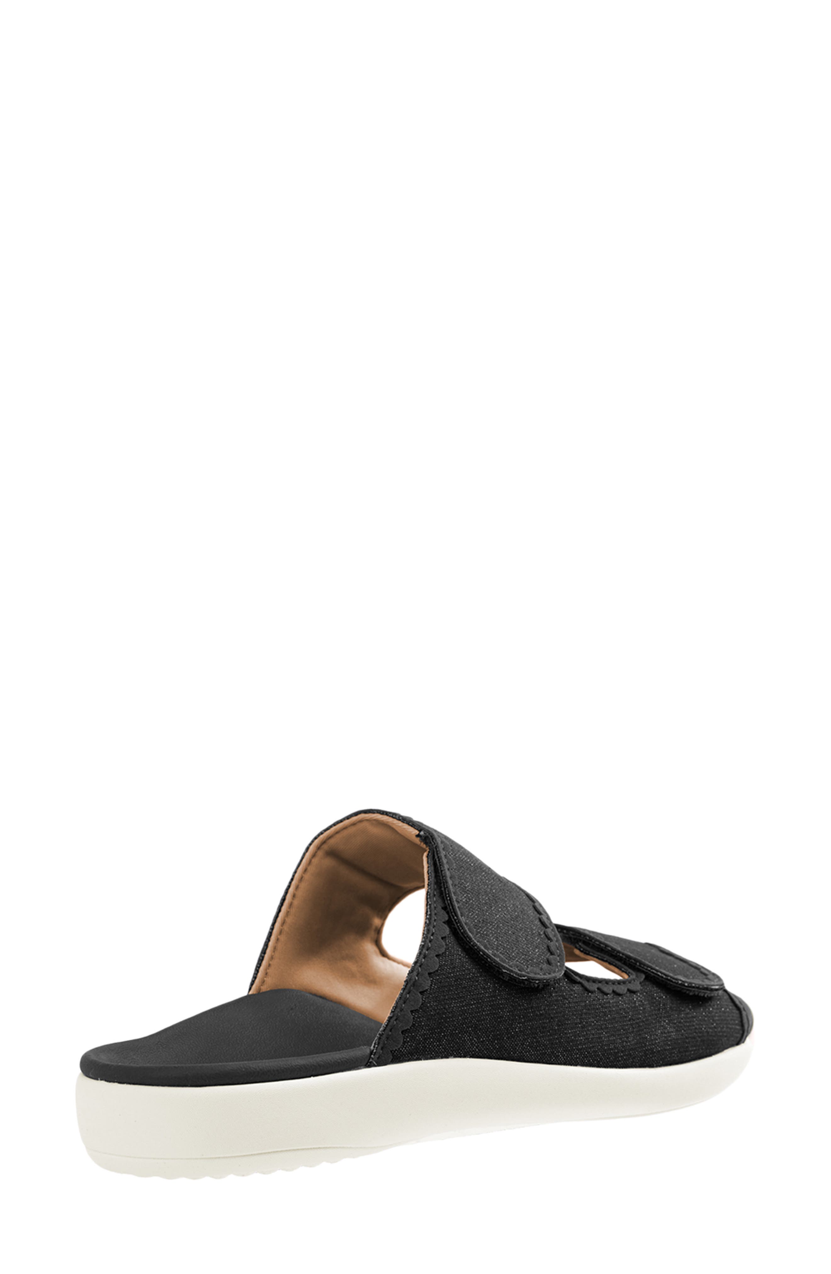 Roma Double Strap Slide Sandal, Alternate, color, BLACK