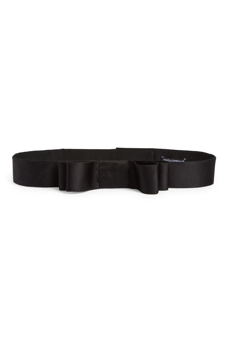 Satin Bow Belt, Main, color, N0000 NERO