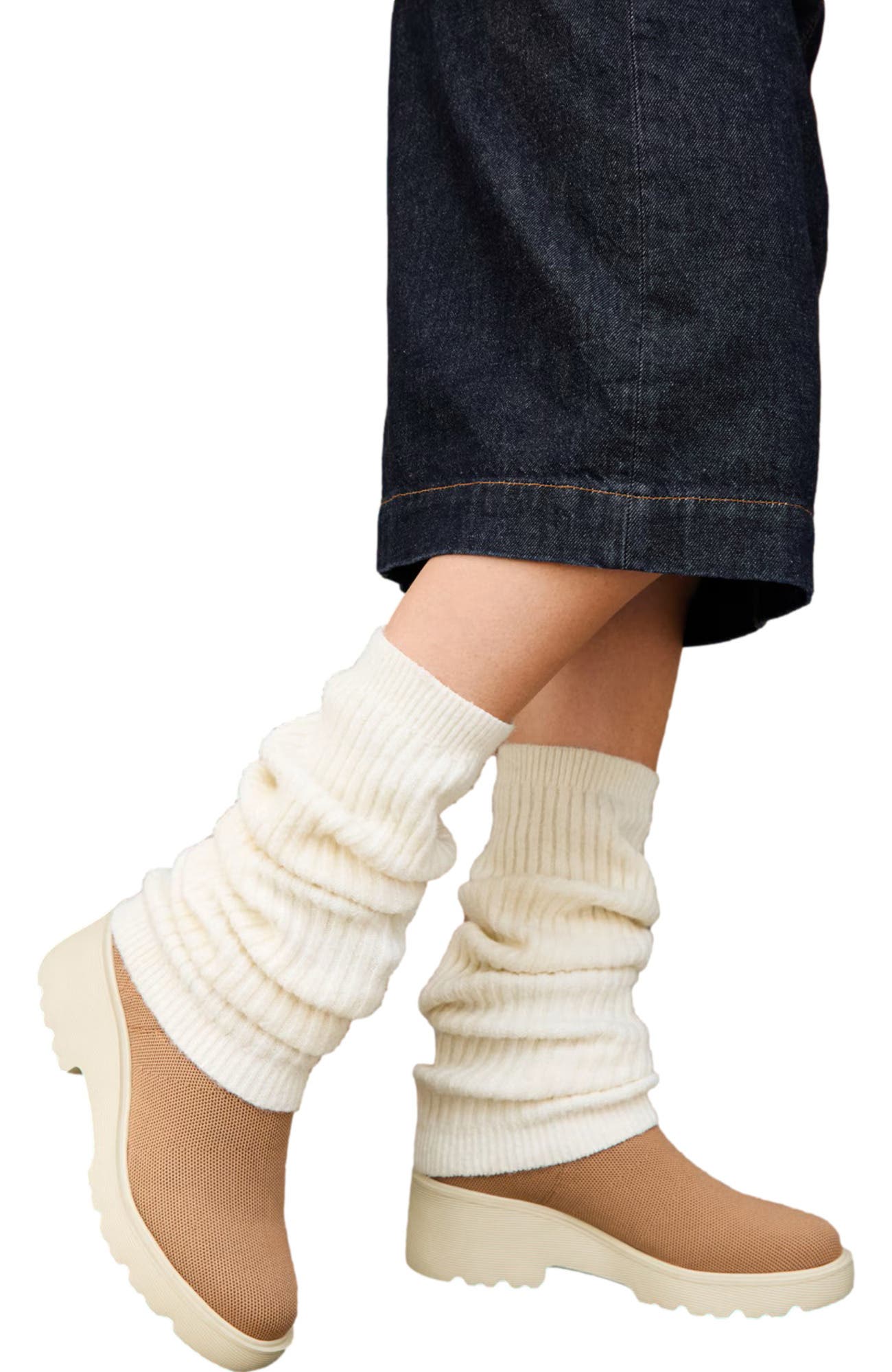 Everly Round-Toe Chunky Platform Travel Boots, Alternate, color, Brown