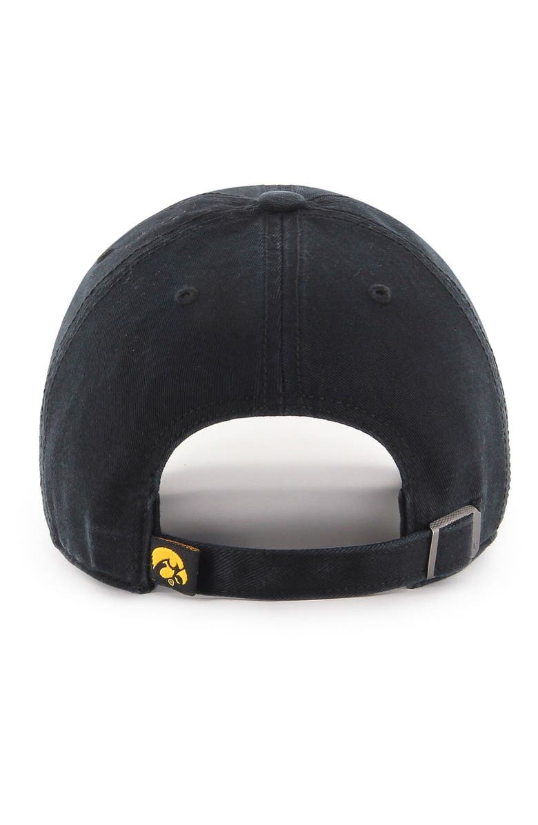 '47 Men's '47 Black Iowa Hawkeyes Clean Up Adjustable Hat, Alternate, color, Black