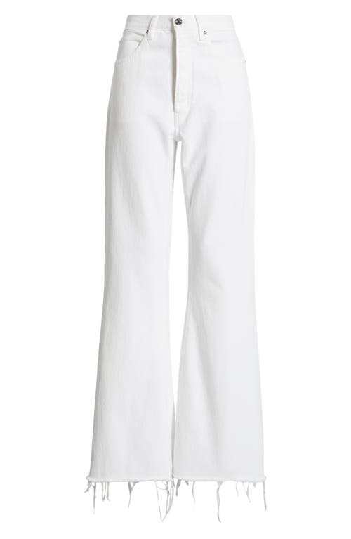 FRAME FRAME THE LAX FRAYED HIGH WAIST FLARE JEANS