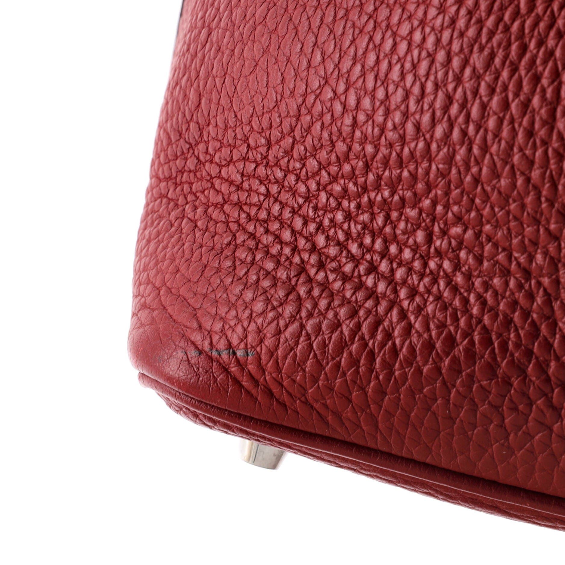 Pre-Owned Hermes Picotin Lock Bag Clemence MM, Alternate, color, Rouge Garance