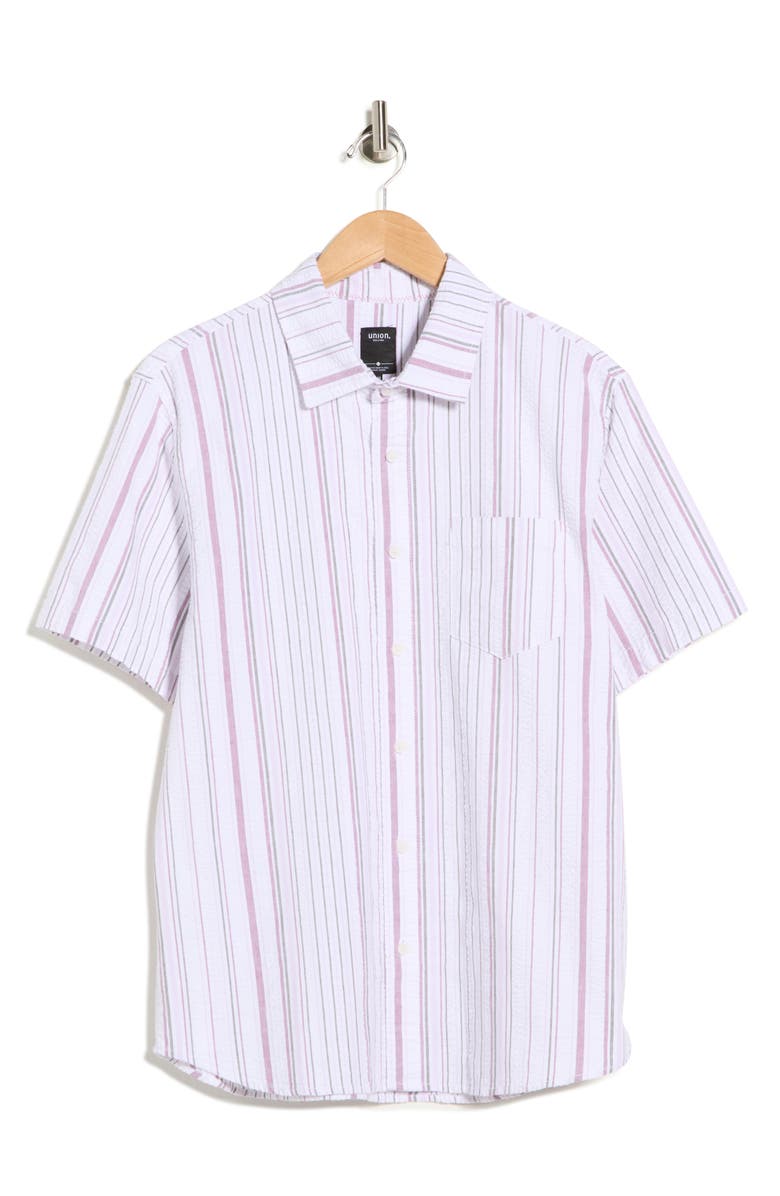 Union Valencia Short Sleeve Button-Up Shirt, Alternate, color, Thistle