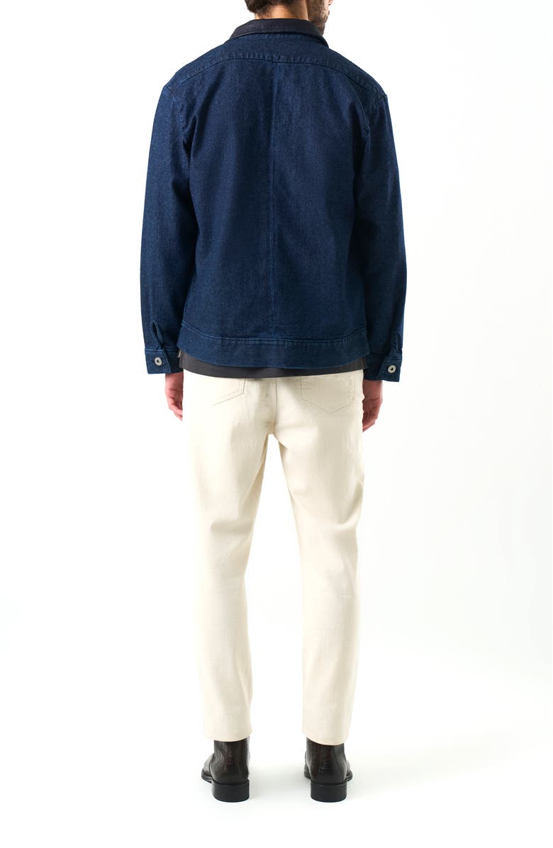 Velez Lerna Denim And Leather Trucker Jacket, Alternate, color, Blue