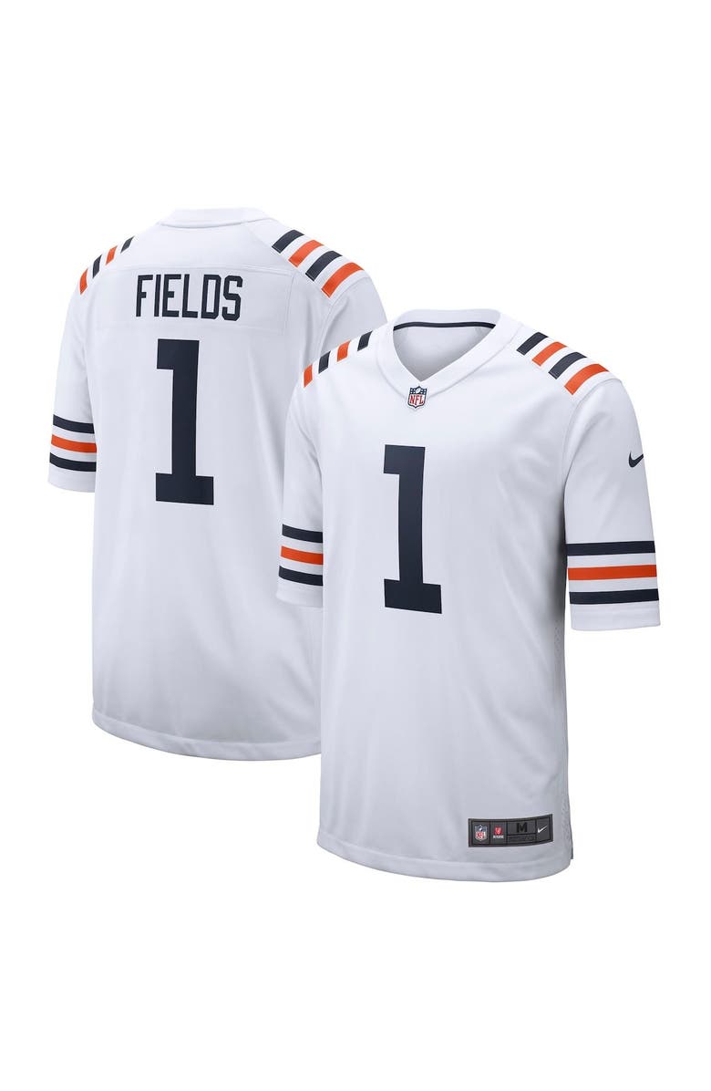 Nike Men's Nike Justin Fields White Chicago Bears Alternate Game Jersey, Main, color,