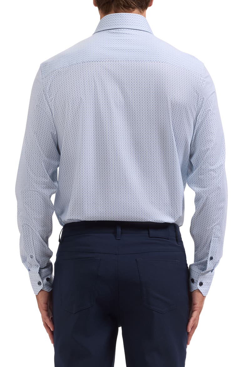 Devon OoohCotton® Geo Print Button-Up Shirt, Alternate, color, AIR BLUE