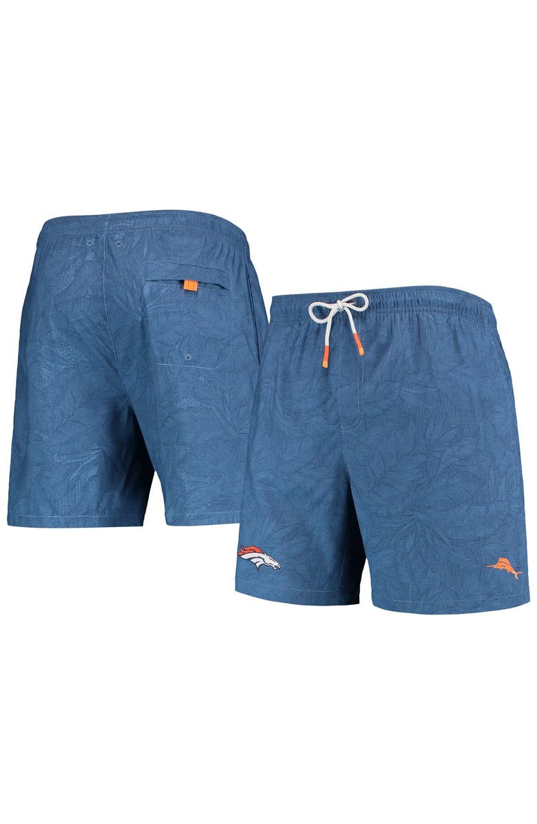 Tommy Bahama Men's Tommy Bahama Navy Denver Broncos Naples Layered Leaves Swim Trunks, Main, color, 
