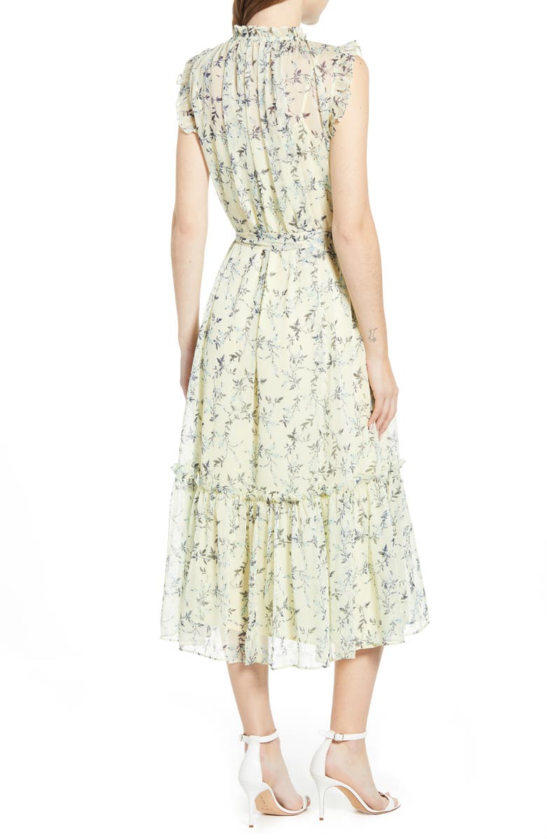 CeCe Wisteria Vines Sleeveless Dress, Alternate, color,