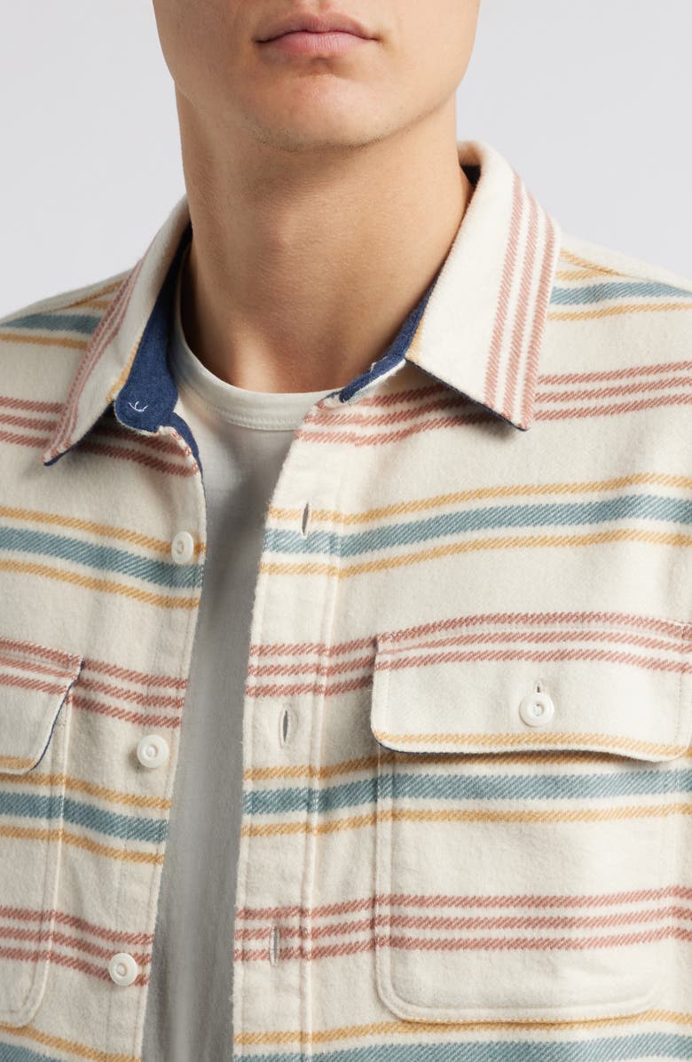Faherty Wavebreaker Cotton Flannel Shirt Jacket, Alternate, color,