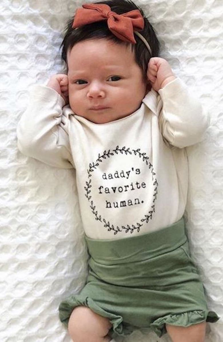 Tenth & Pine Daddy's Favorite Human Organic Cotton Bodysuit, Alternate, color, 