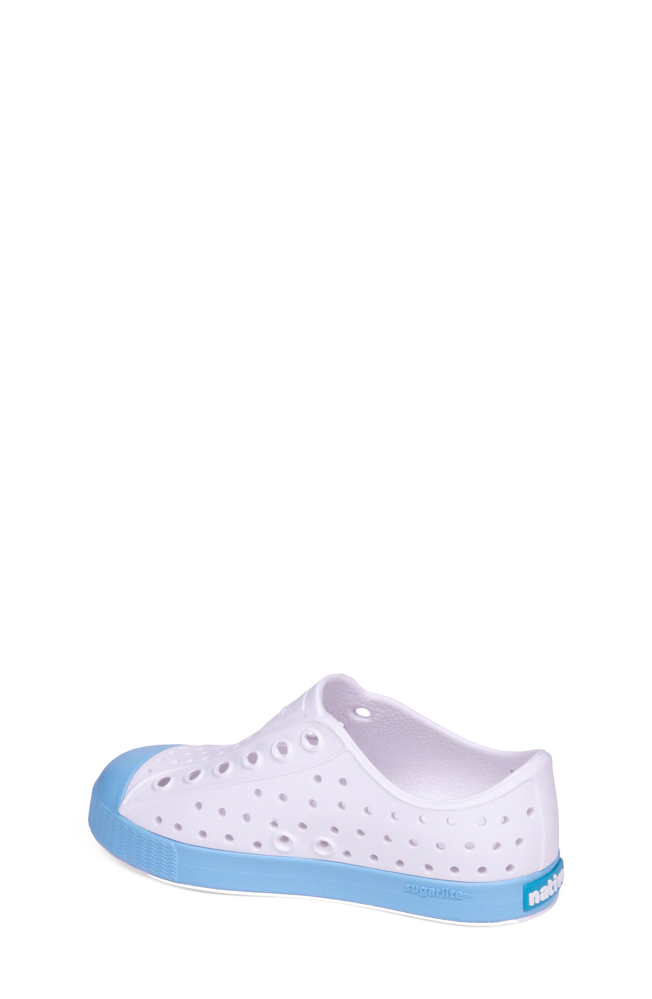 Native Shoes Jefferson Sugarlite Slip-On Sneaker, Alternate, color, White/ Aqrs Blue/ Banana Block