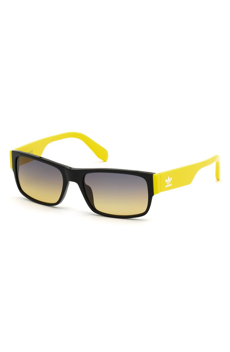 adidas Originals 55mm Rectangular Sunglasses, Main, color,