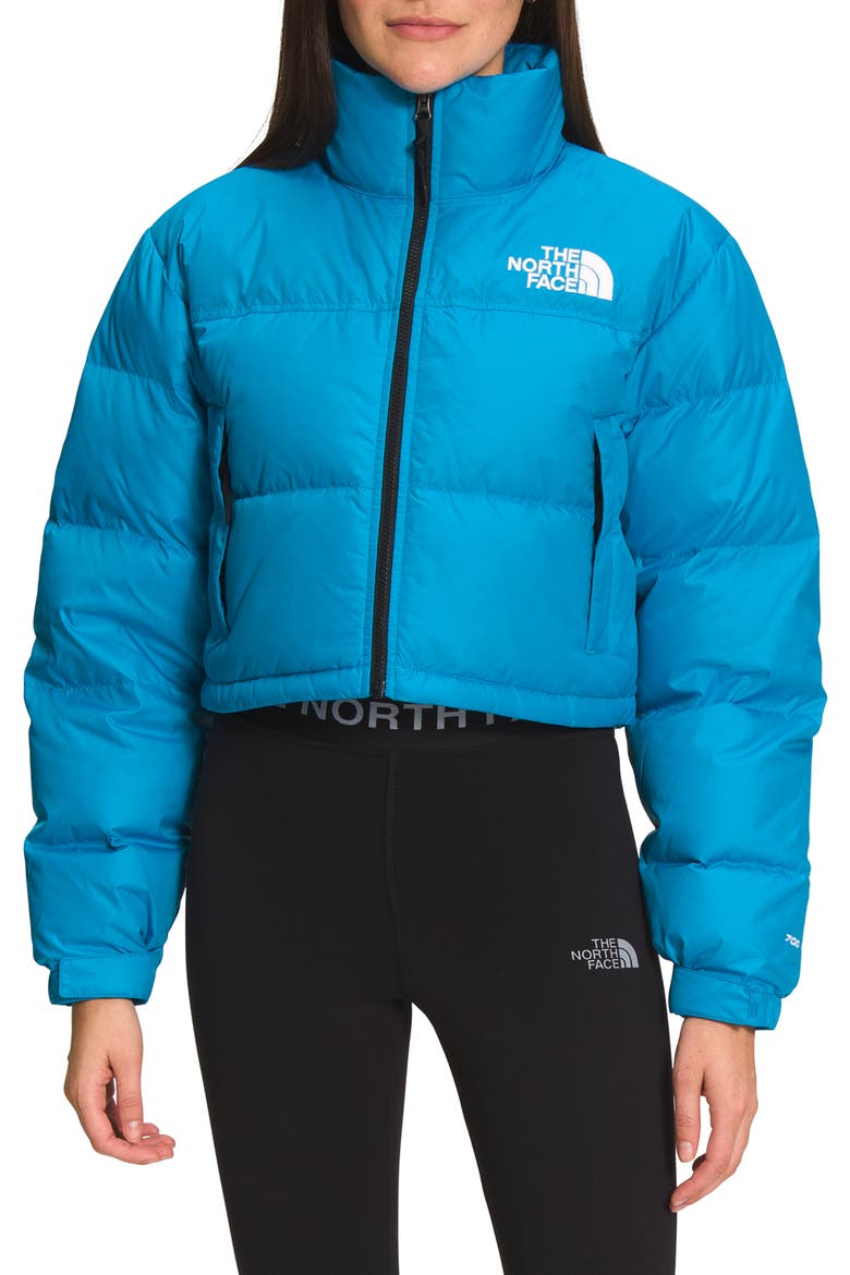 Nuptse® 700 Fill Power Down Short Jacket, Main, color, ACOUSTIC BLUE