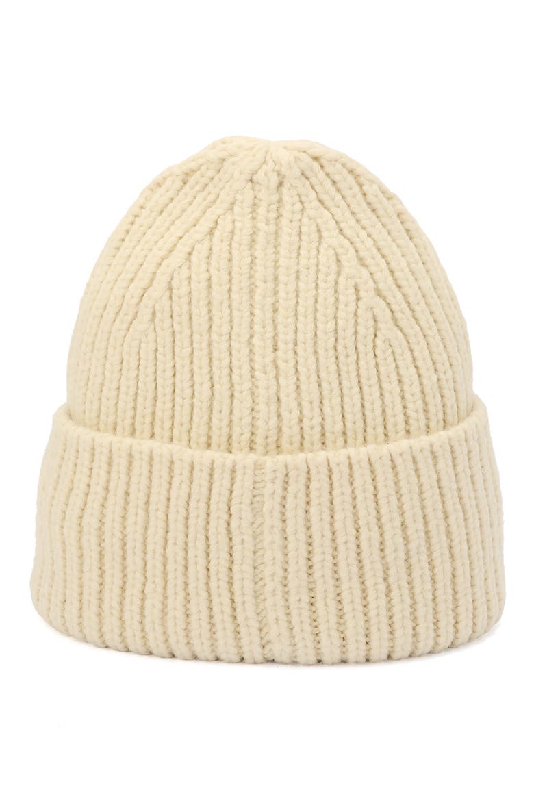 Chunky Ribbed Beanie, Alternate, color, CREAM