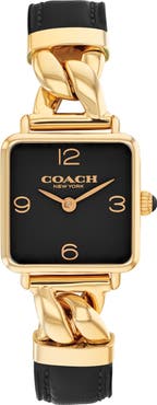 COACH Cass Leather Strap Bracelet Watch, 22mm