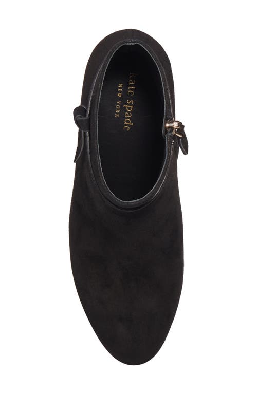 Kate Spade Knott Womens Suede Side Bow Booties In Black