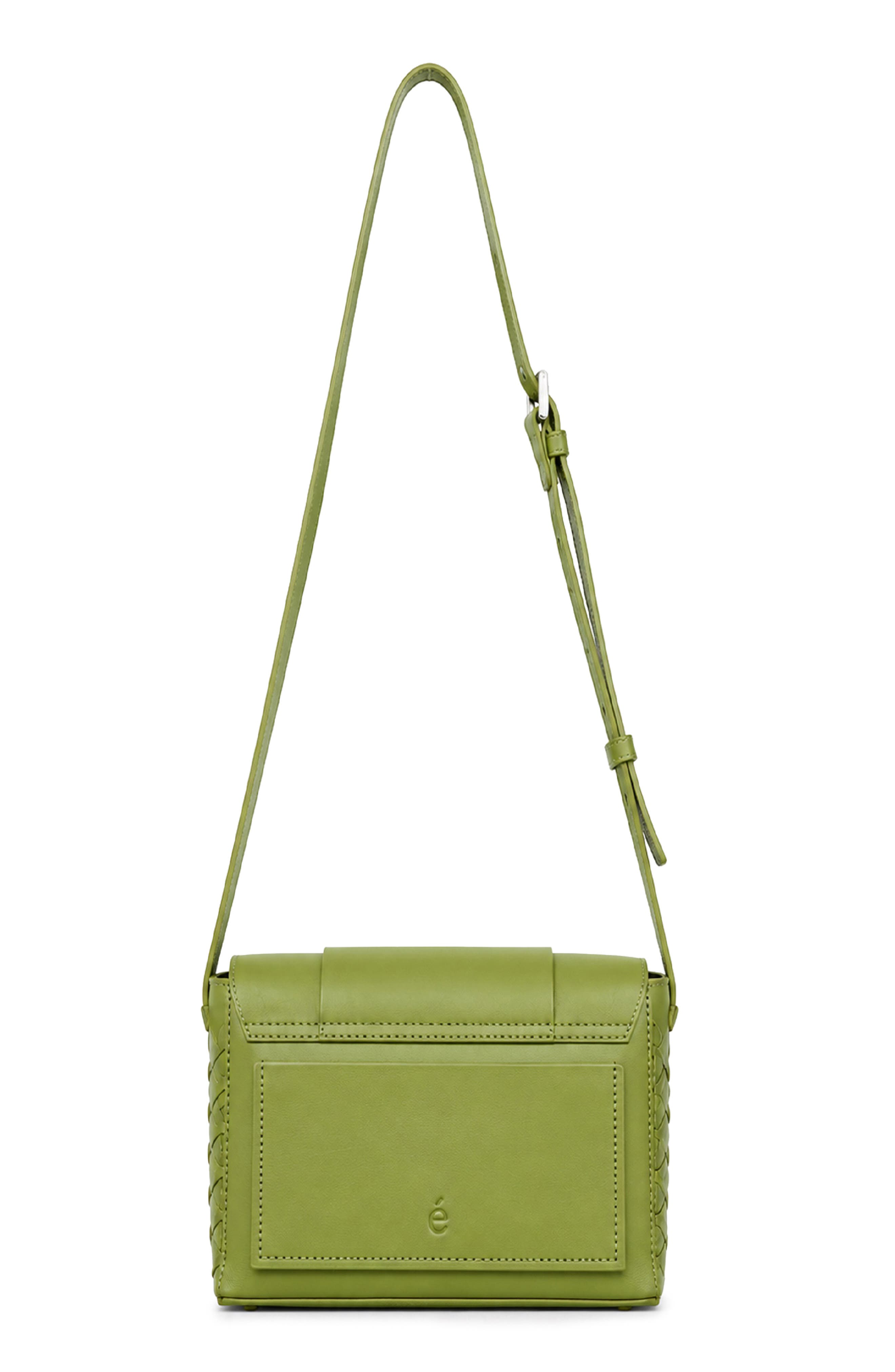 Iris Leather Crossbody Bag, Alternate, color, SEA KELP