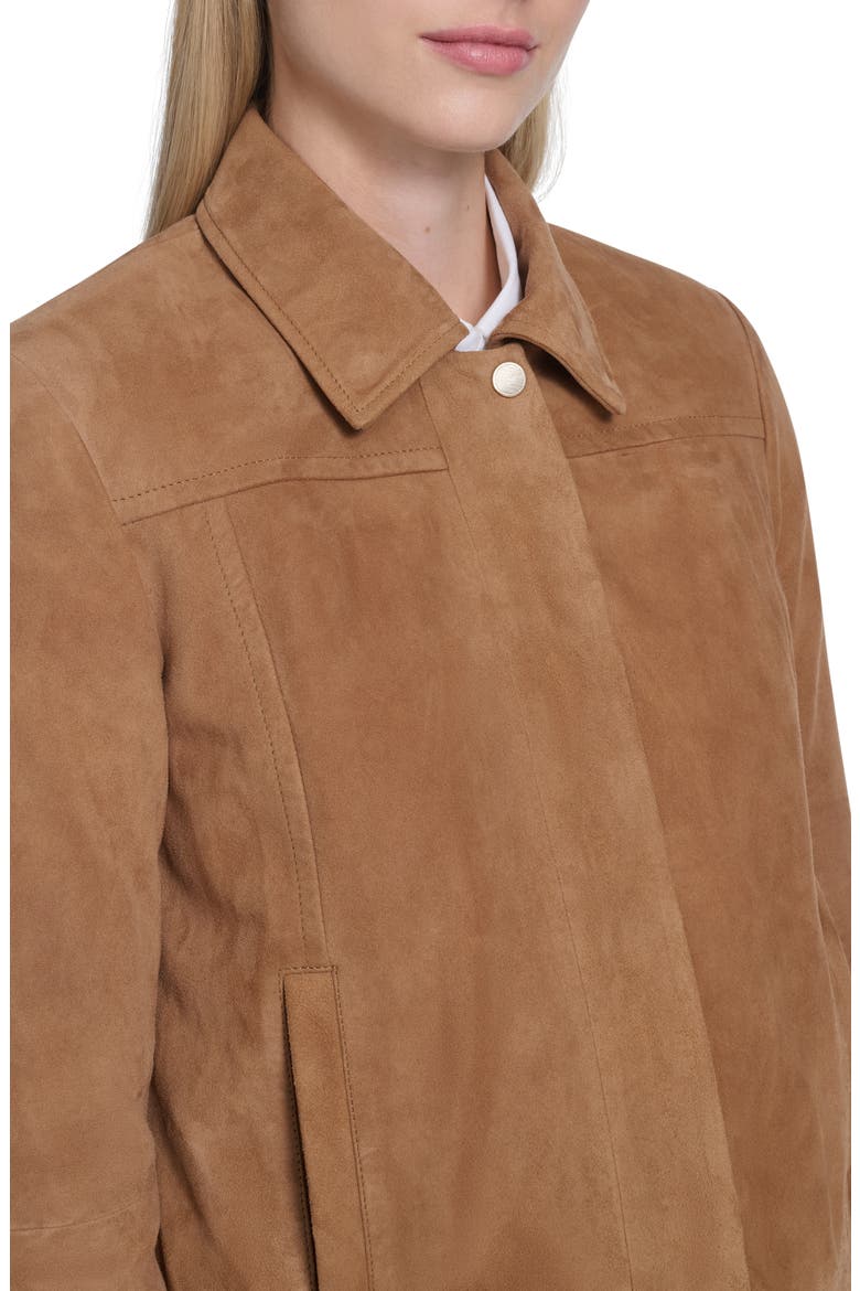 Suede Jacket, Alternate, color, HAZLENUT